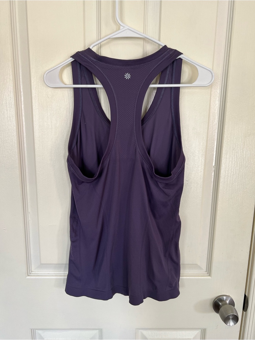 Athleta Eggplant Purple Seamless Mesh Racerback Tank - Picture 6 of 8